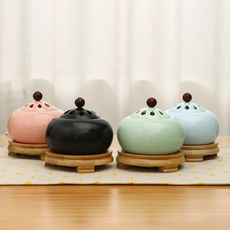 Elegant electric incense burner with adjustable temperature and timer function, perfect for creating a soothing ambiance in your home.