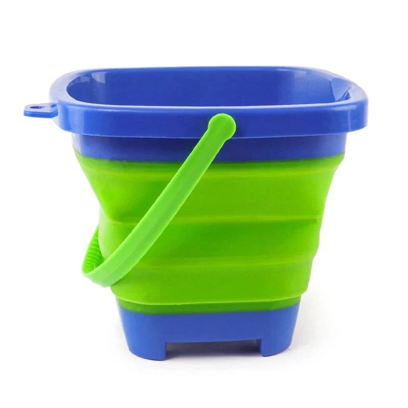 Collapsible Silicone Beach Bucket for Kids - Portable and Durable Summer Essential