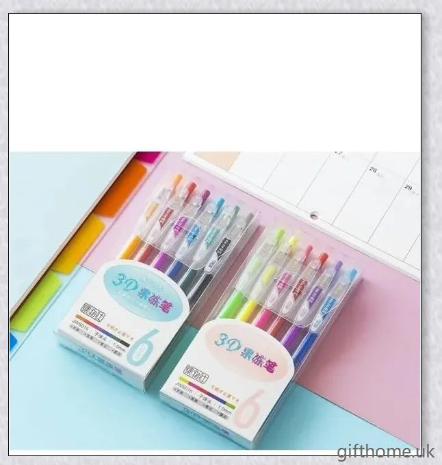 Vibrant 3D Jelly Pen with assorted colours, perfect for creative projects and artistic expression