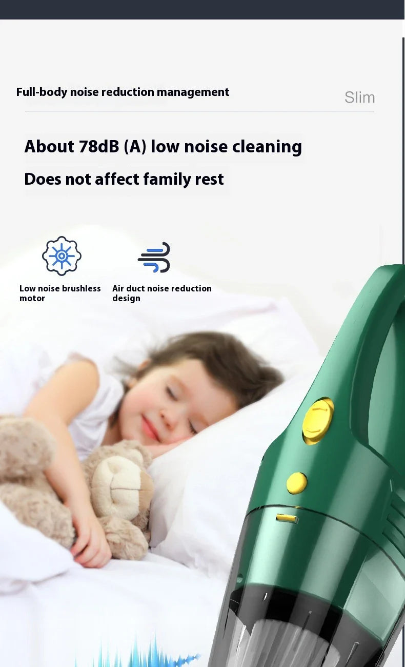 Premium cordless car vacuum cleaner with powerful suction and rechargeable battery for effortless cleaning of vehicle interiors