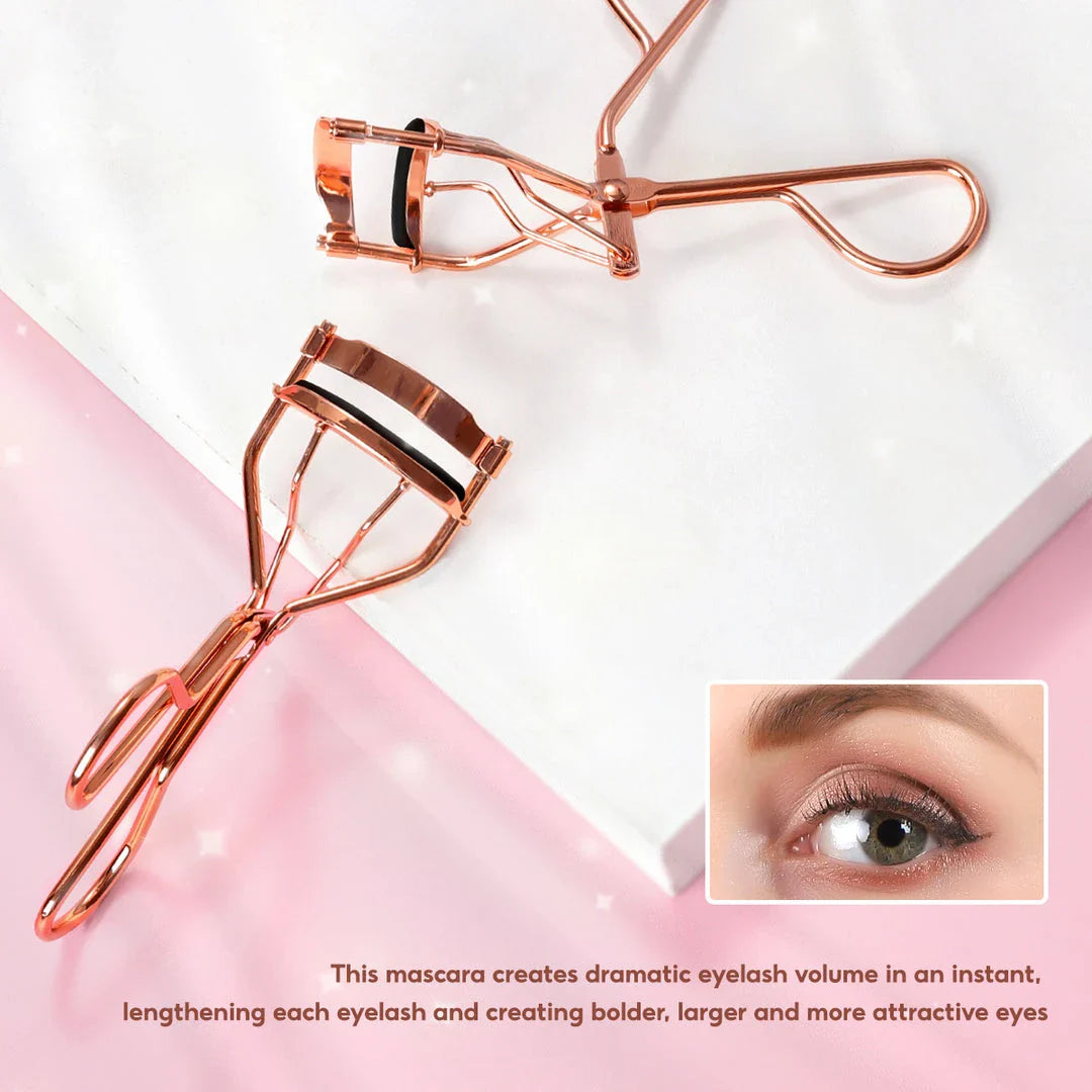 OVW 1PCS Eyelash Curler Clip in rose gold, designed for effortlessly curled and volumized lashes