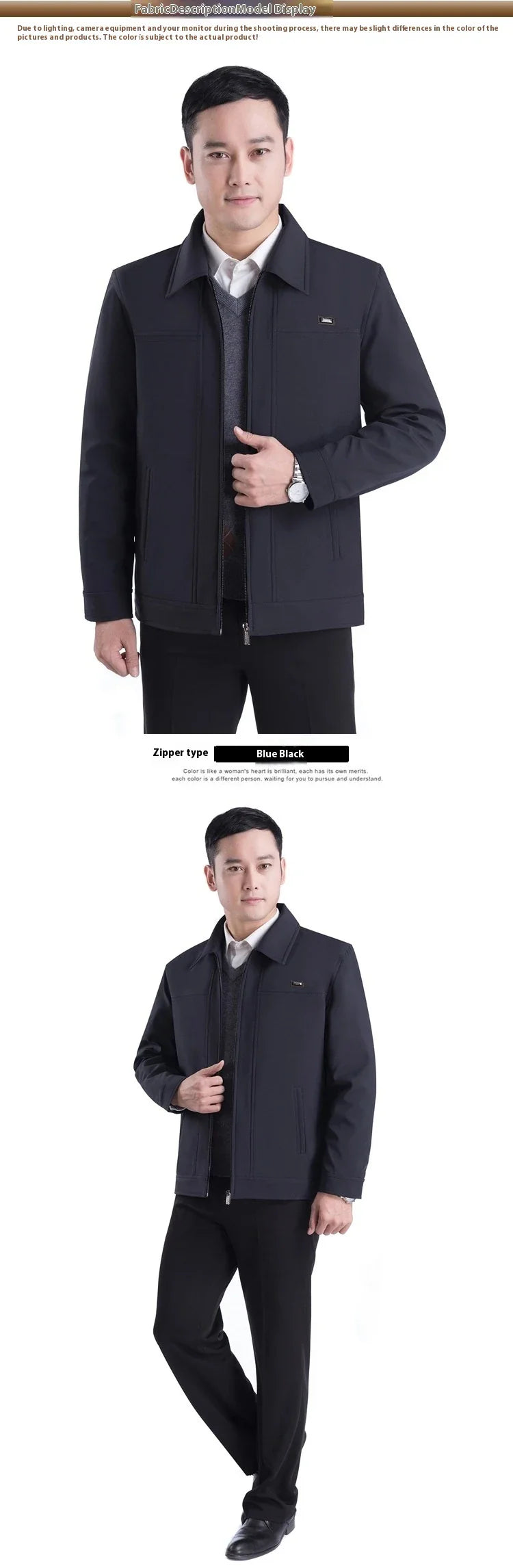 Premium British men's autumn jacket in various colours with tailored silhouette and practical pockets