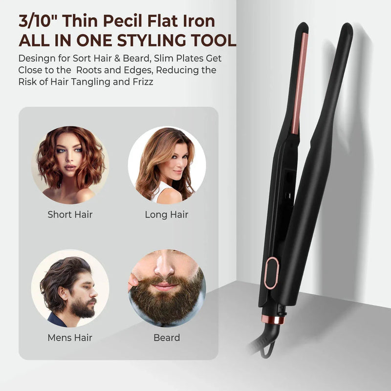 GiftHome UK Compact Hair Straightener for Short Hair & Beards