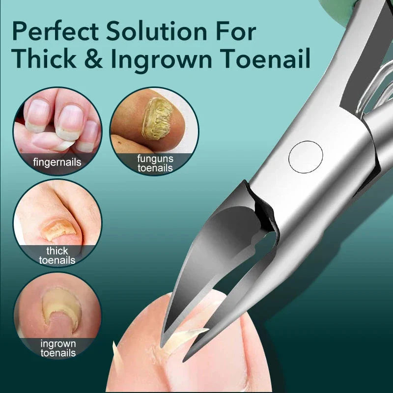 Premier Precision Nail Clippers for Thick and Ingrown Toenails - Sharp Stainless Steel Blades, Ergonomic Non-Slip Handle, Podiatrist-Approved Design