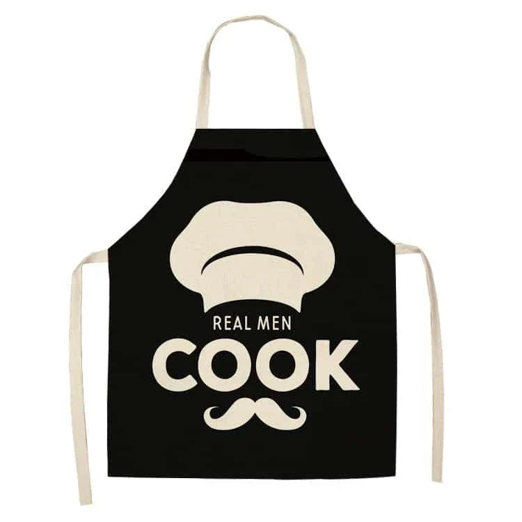 Premium Cotton and Linen Apron in Blue, Green, Grey, and White colors for the modern British kitchen