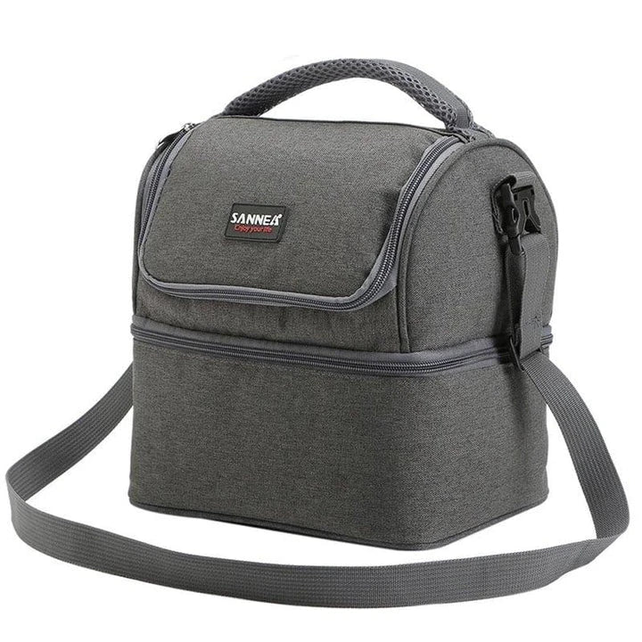 Premium insulated cooler bag with dual compartments for chilled drinks and snacks, made from durable Oxford cloth in a range of stylish colours.