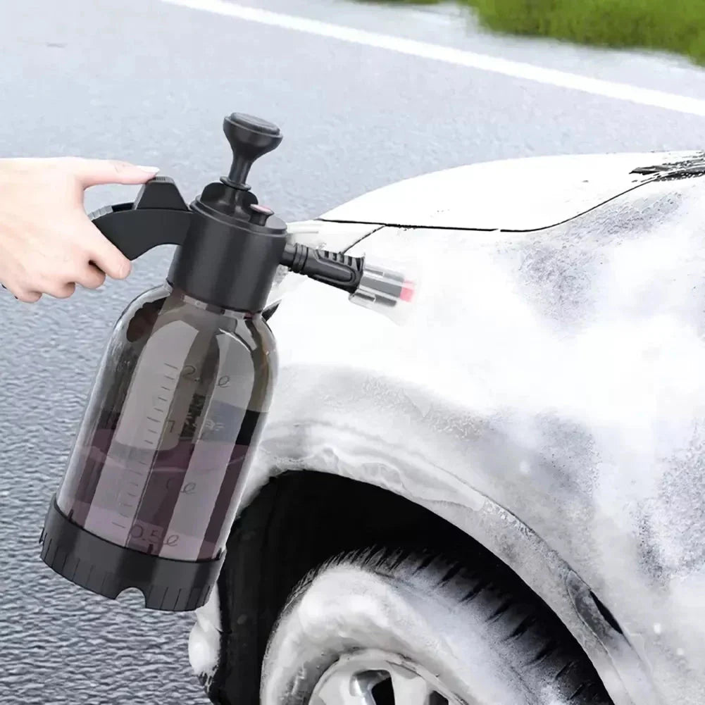 Premium 2L High-Pressure Car Wash & Garden Foam Sprayer with ergonomic design and hands-free spraying capabilities