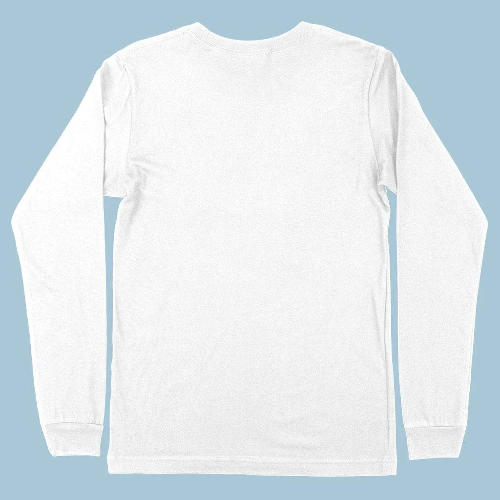 Iconic Black Panther long sleeve t-shirt in white, featuring a bold graphic design and premium, ethically-sourced cotton construction.