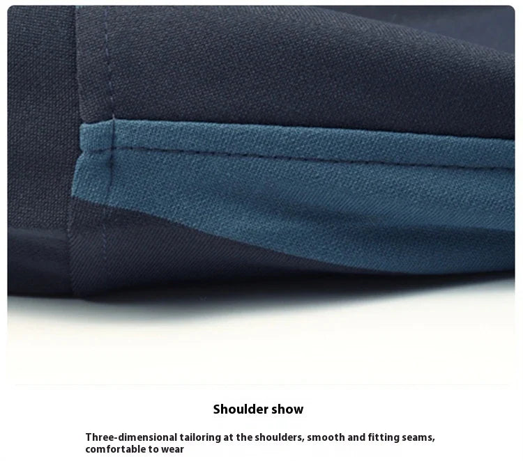 Premium Striped Long Sleeve Polo Shirt in Gray for Gentlemen - Soft, Breathable Fabric, Colour-Block Design, Versatile Casual-to-Smart Styling
