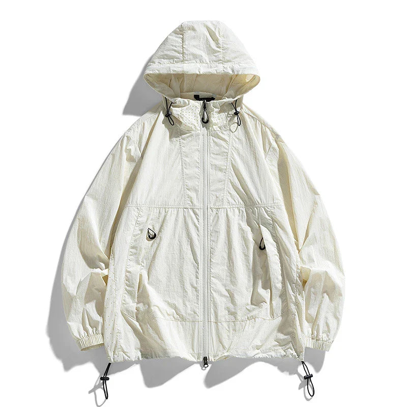 A lightweight, versatile outdoor jacket made from premium nylon fabric, perfect for British adventures and outdoor activities.