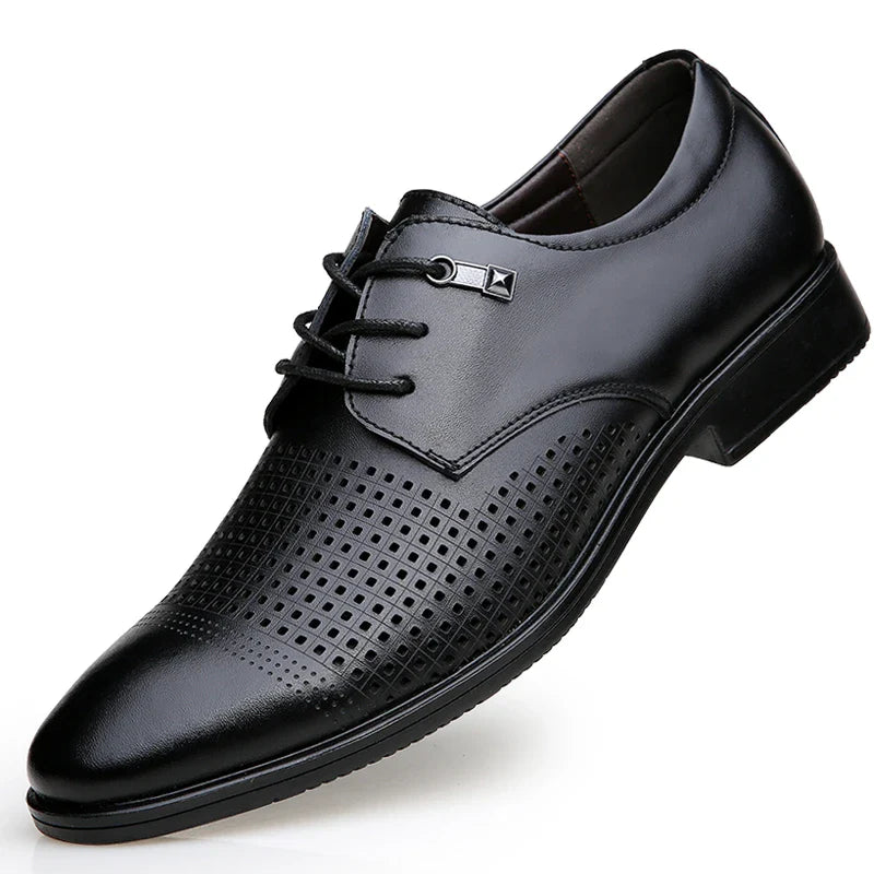 Stylish and comfortable black casual loafers made from breathable microfibre leather for the modern UK man