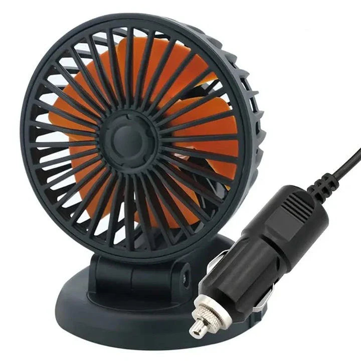 Multi-Angle Rotatable Car Cooling Fan with adjustable airflow and compact design for safe, comfortable driving