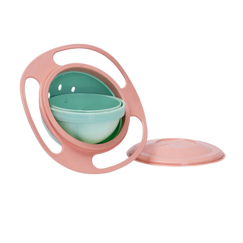 Trendha 360° Spill-Proof Gyroscopic Toddler Feeding Bowl in Pink