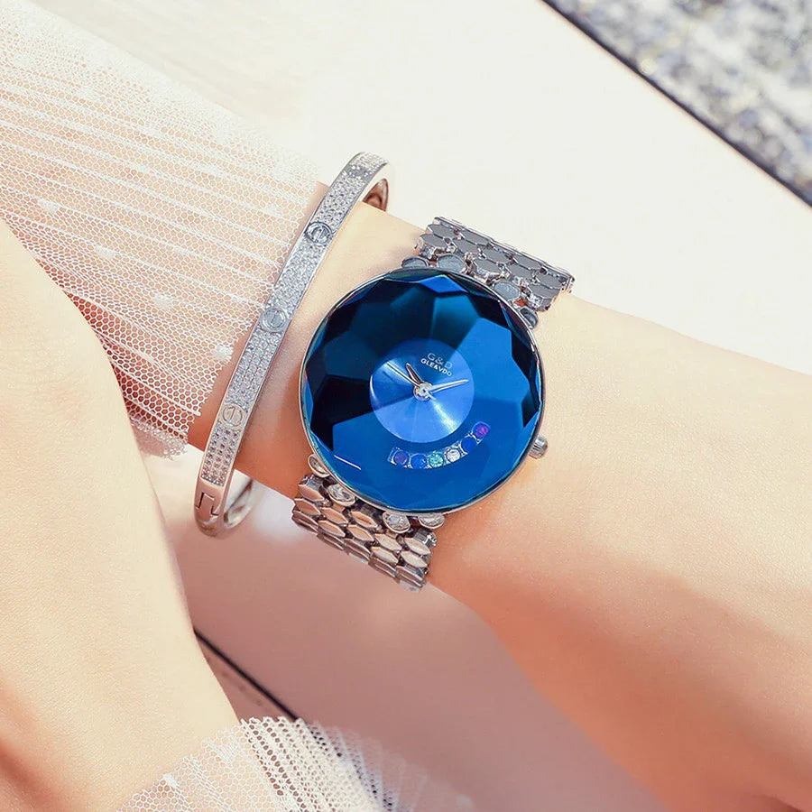 Premium stainless steel quartz watch with a sleek electroplated finish, ideal for formal and everyday wear.