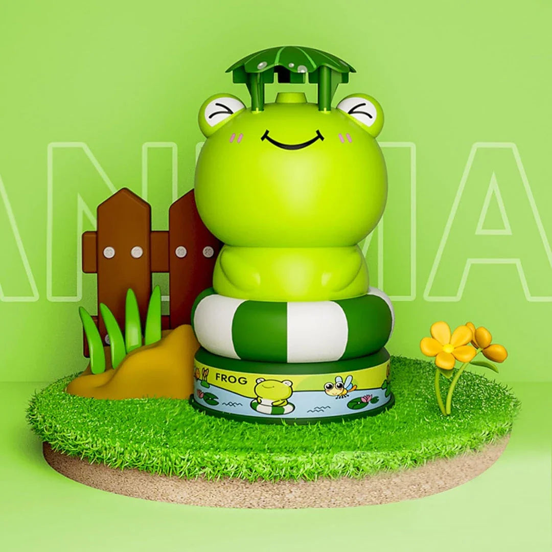 Adorable animal-shaped rotating water sprinkler toy with 360-degree water spray and customisable design