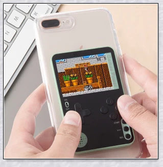 Tinytendo mini gaming console with 500 built-in retro games, compact and portable design, vibrant display, and long-lasting battery life.