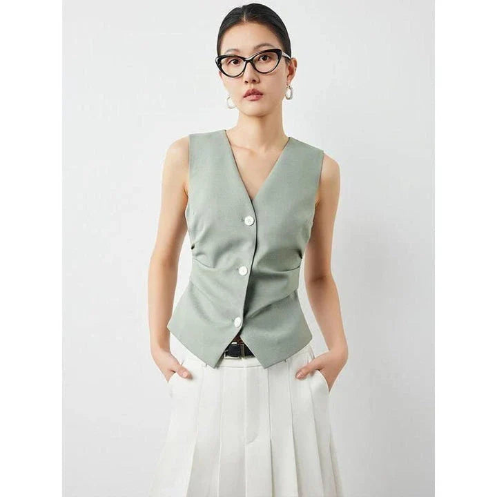 Elegant green double-breasted blazer with a stylish design and premium materials for a sophisticated look