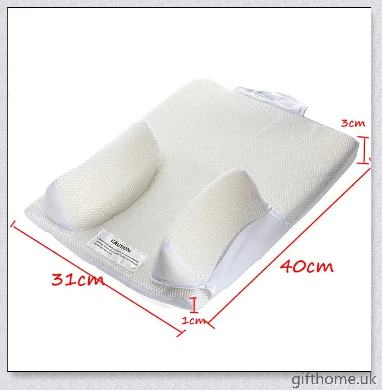 Premium Baby Sleep Positioner & Anti-Roll Pillow with elevated head design and breathable mesh material