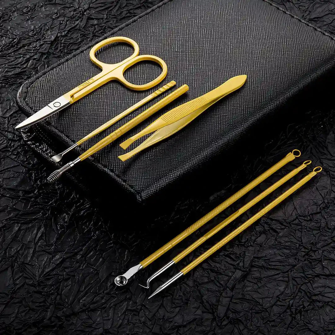 Premium Stainless Steel Nail Clipper Set with Portable Travel Case for Salon-Quality Grooming at Home