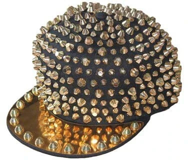 Punk-inspired street hat with pointed metal rivets in various colour combinations, featuring an adjustable and breathable design for versatile wear