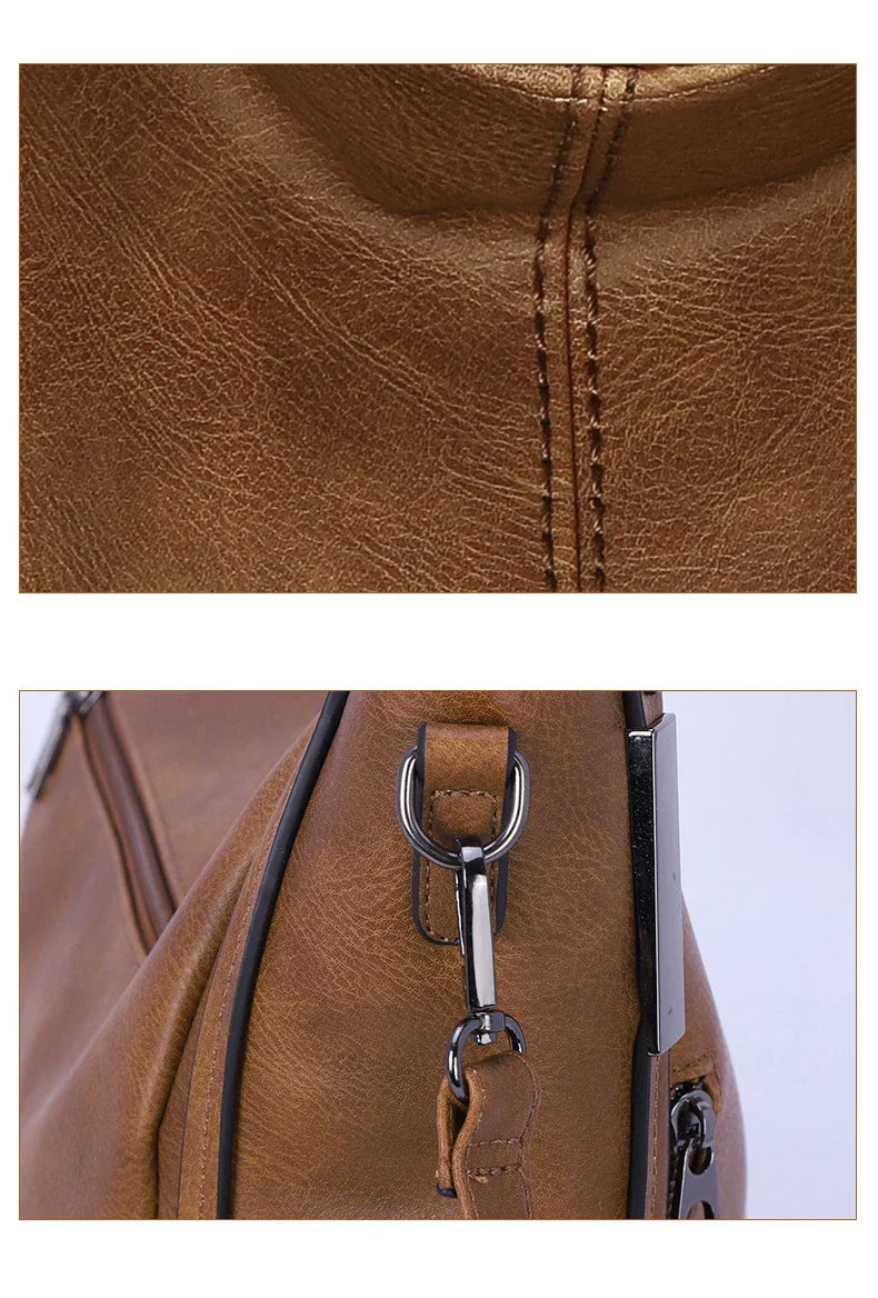 Fashionable PU Leather Bucket Bag with Spacious Interior and Comfortable Single Strap