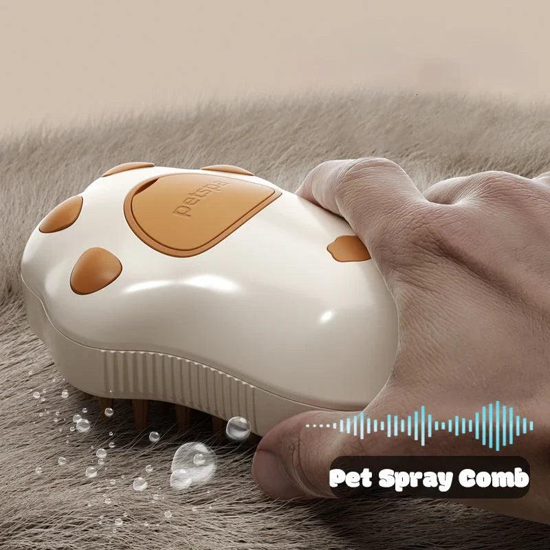 Premium 3-in-1 Electric Pet Grooming Brush with Steaming and Massage Functions for Healthy, Shiny Coats