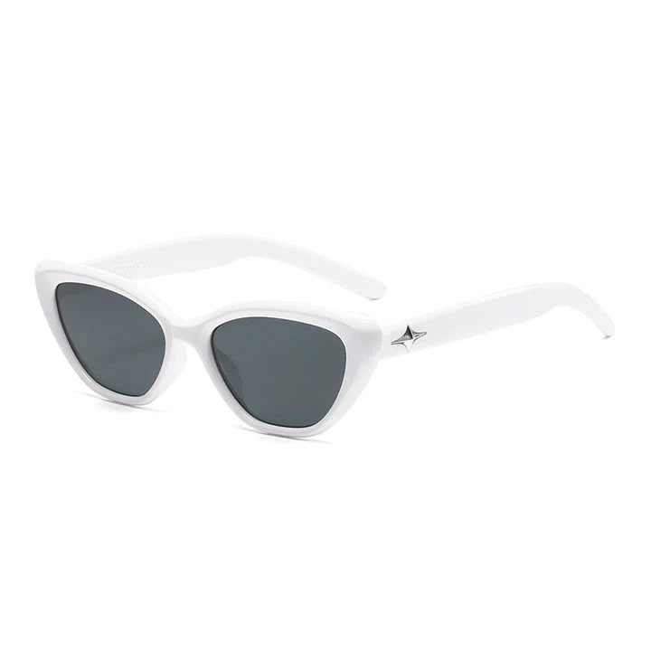 Classic cat-eye sunglasses with rice nail detail, offering UV protection and gradient lenses for a timeless, sophisticated look.