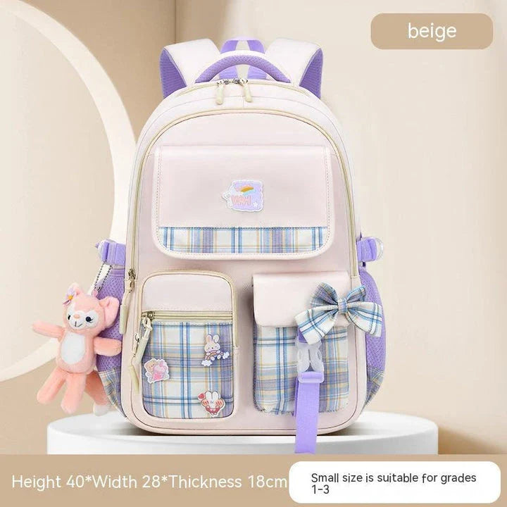 Charming children's backpack with cartoon design, ample capacity, and lightweight nylon construction