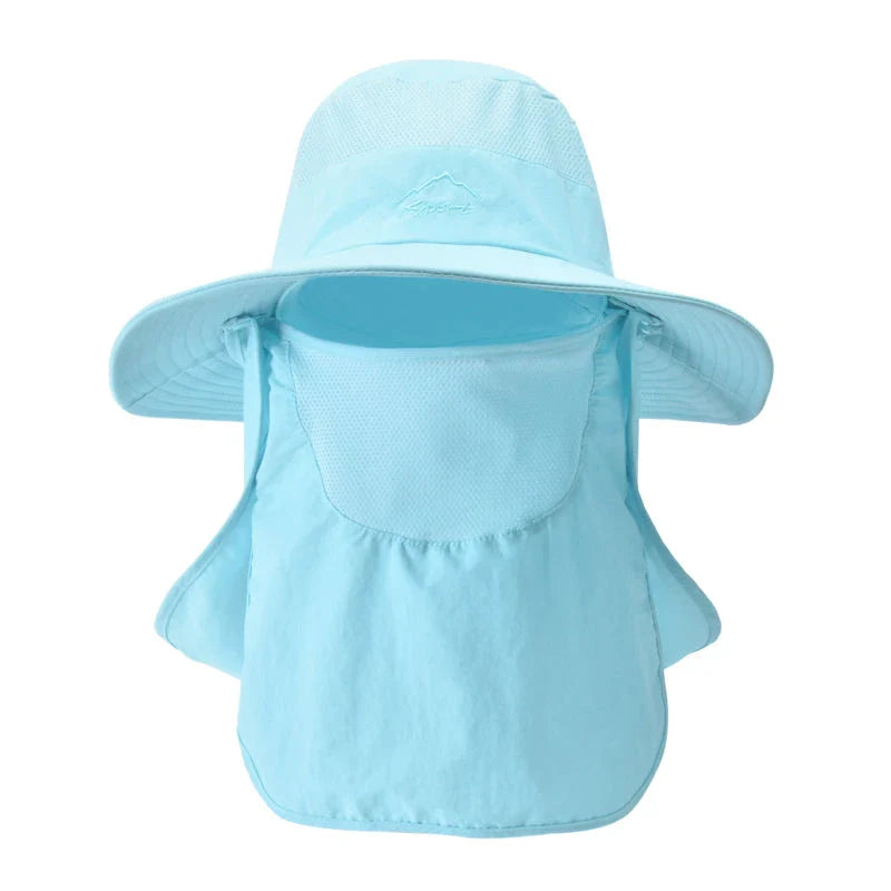 Summer QuickDry UV Protection Fisherman Cap with Face and Neck Cover for Outdoor Adventures