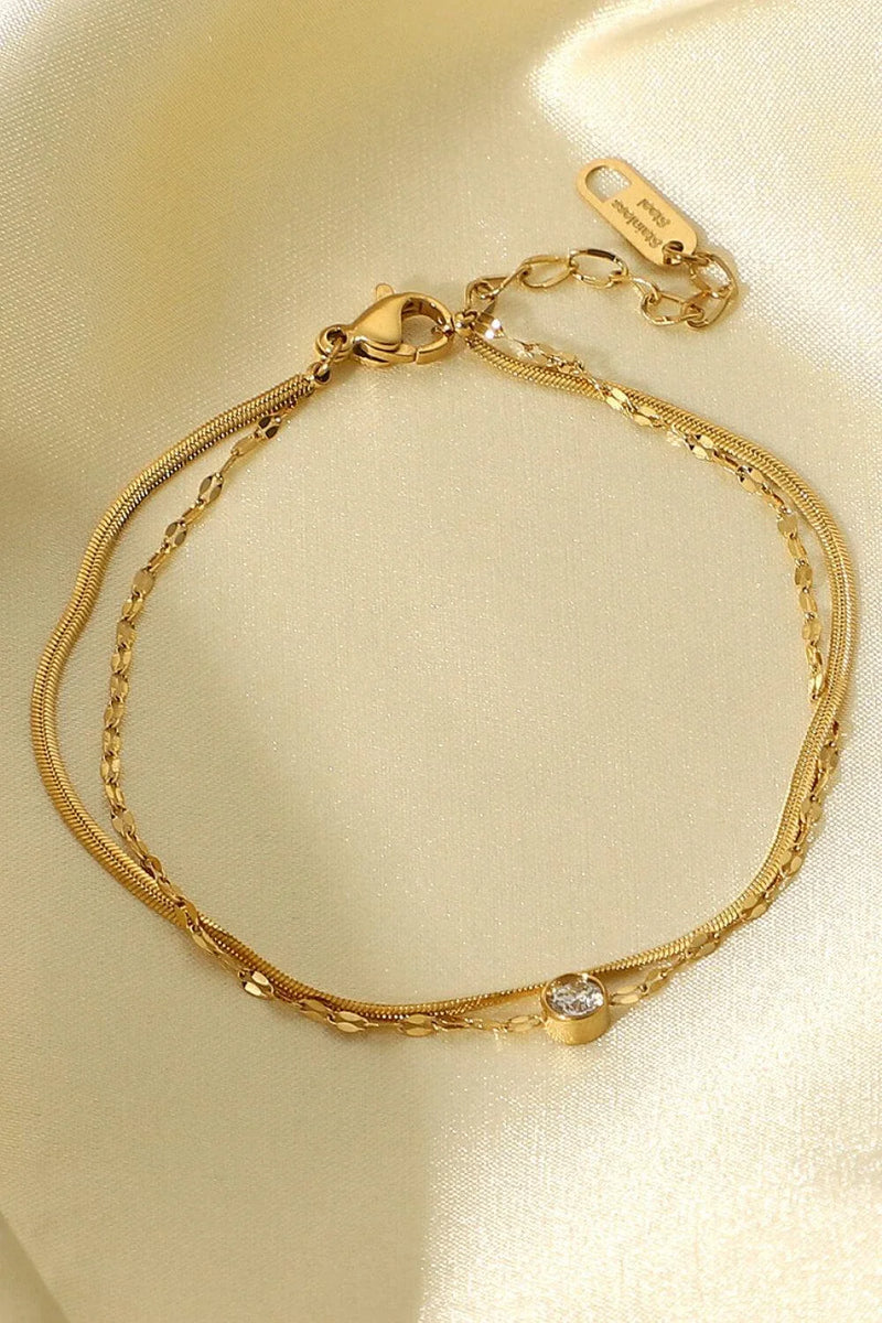 GiftHome UK Sparkling Rhinestone Bracelet with Double Layered Design