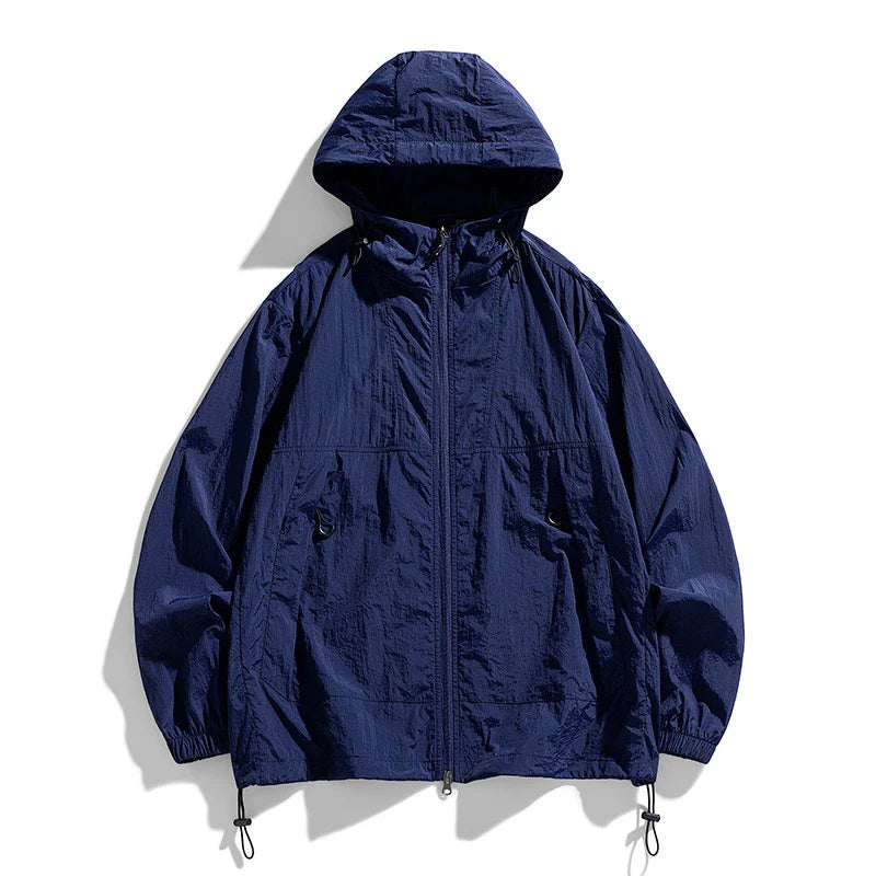 A lightweight, versatile outdoor jacket made from premium nylon fabric, perfect for British adventures and outdoor activities.