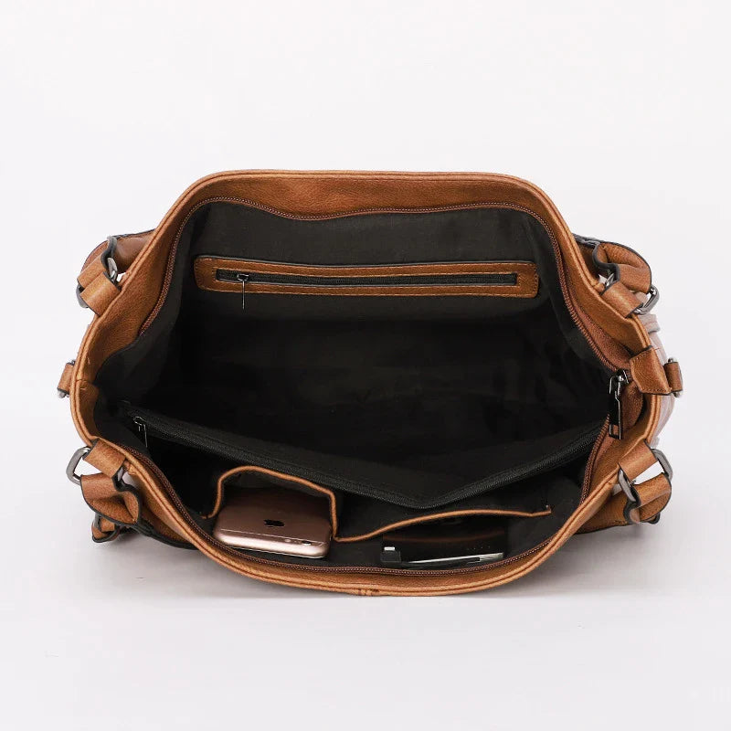 Fashionable PU Leather Bucket Bag with Spacious Interior and Comfortable Single Strap