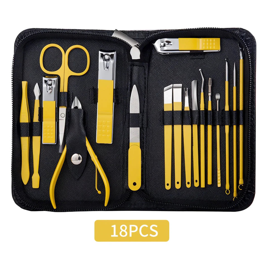 Premium Stainless Steel Nail Clipper Set with Portable Travel Case for Salon-Quality Grooming at Home