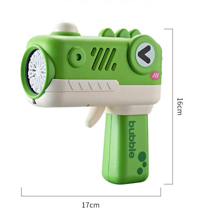 A colourful and vibrant cartoon-themed bubble blaster machine, perfect for entertaining children at outdoor events and parties.