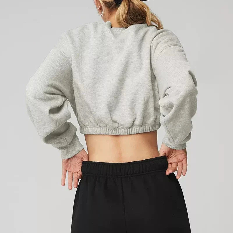 Stylish Cotton Cropped Hoodie for Women in the UK - Chic, Comfortable, and Versatile Autumn/Winter Wardrobe Staple