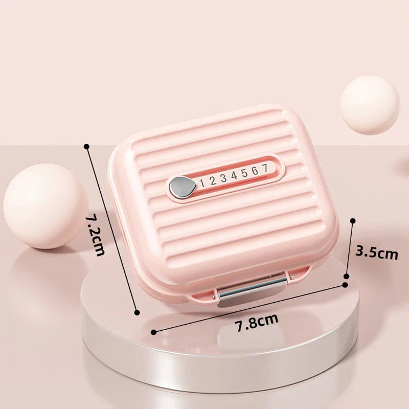 Premium waterproof weekly pill organiser with seven secure compartments for organised medication management