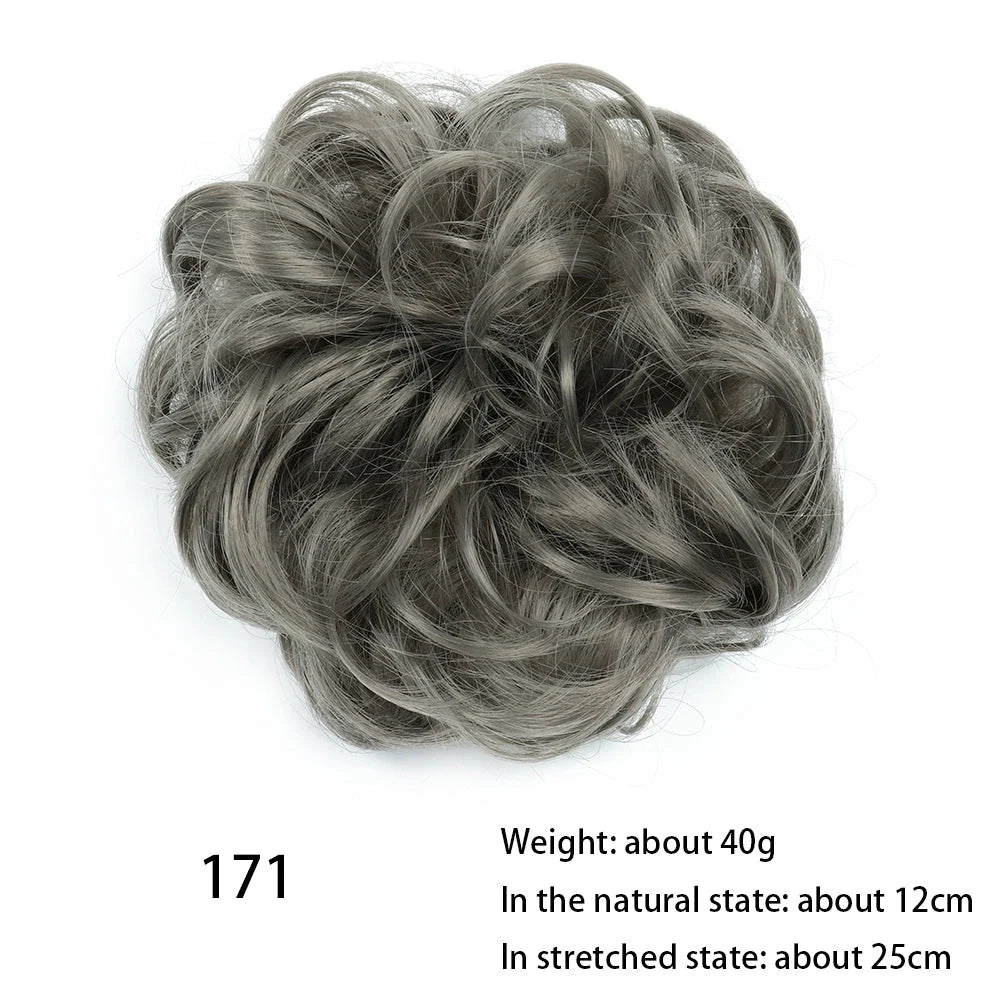Messy Chignon Donut Hair Bun Pad in Fawn Brown, a versatile hair accessory that provides effortless elegance