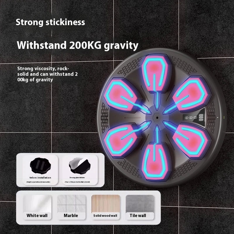 Smart Boxing Wall Target for home fitness training with responsive design and USB charging