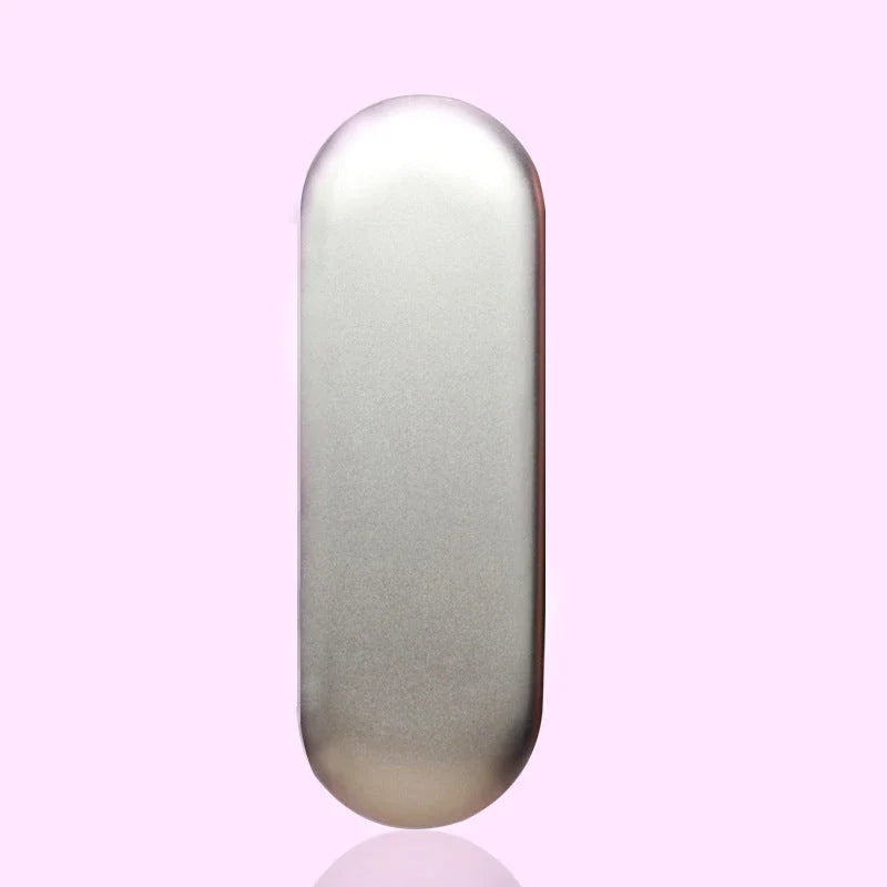 Premium 4-Slot Eyelash Tweezers Storage Box in Silver Colour, Designed to Protect and Organise Eyelash Extension Tools