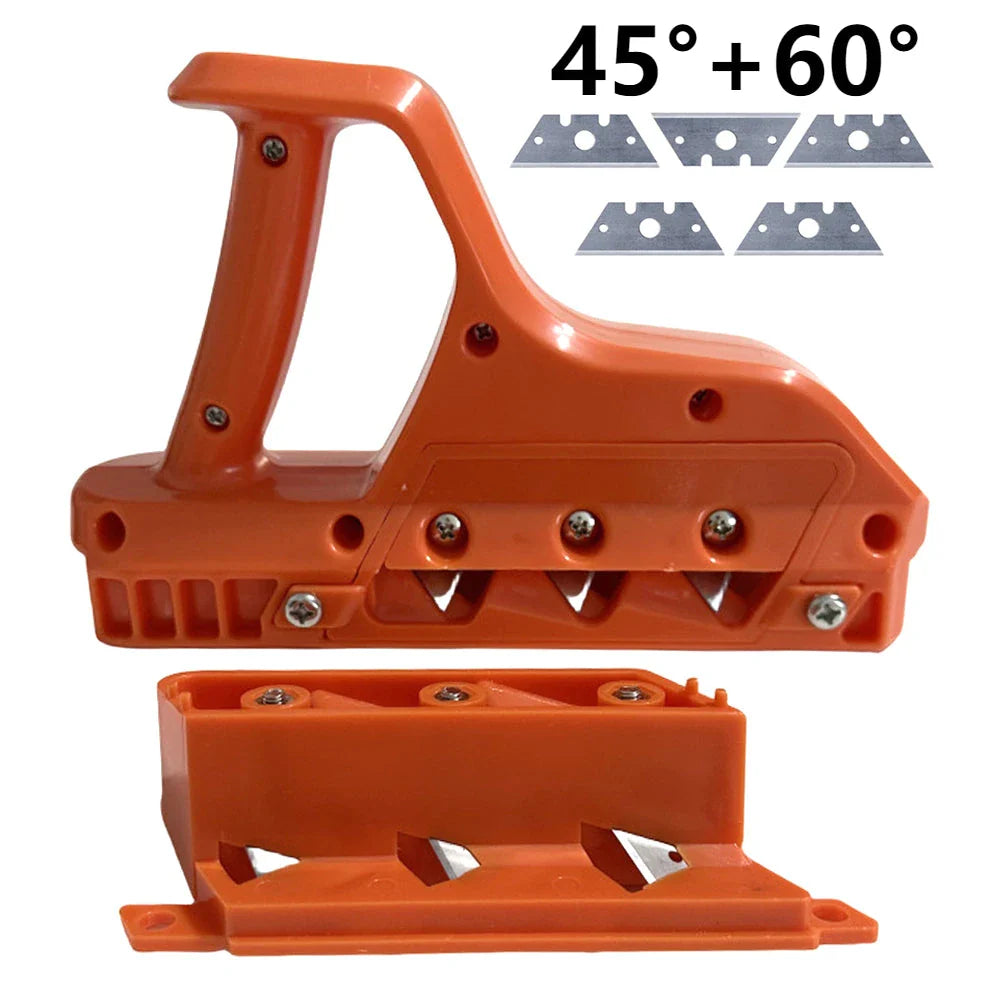 Professional drywall hand plane with adjustable 45/60-degree blade for precision chamfering and woodworking tasks
