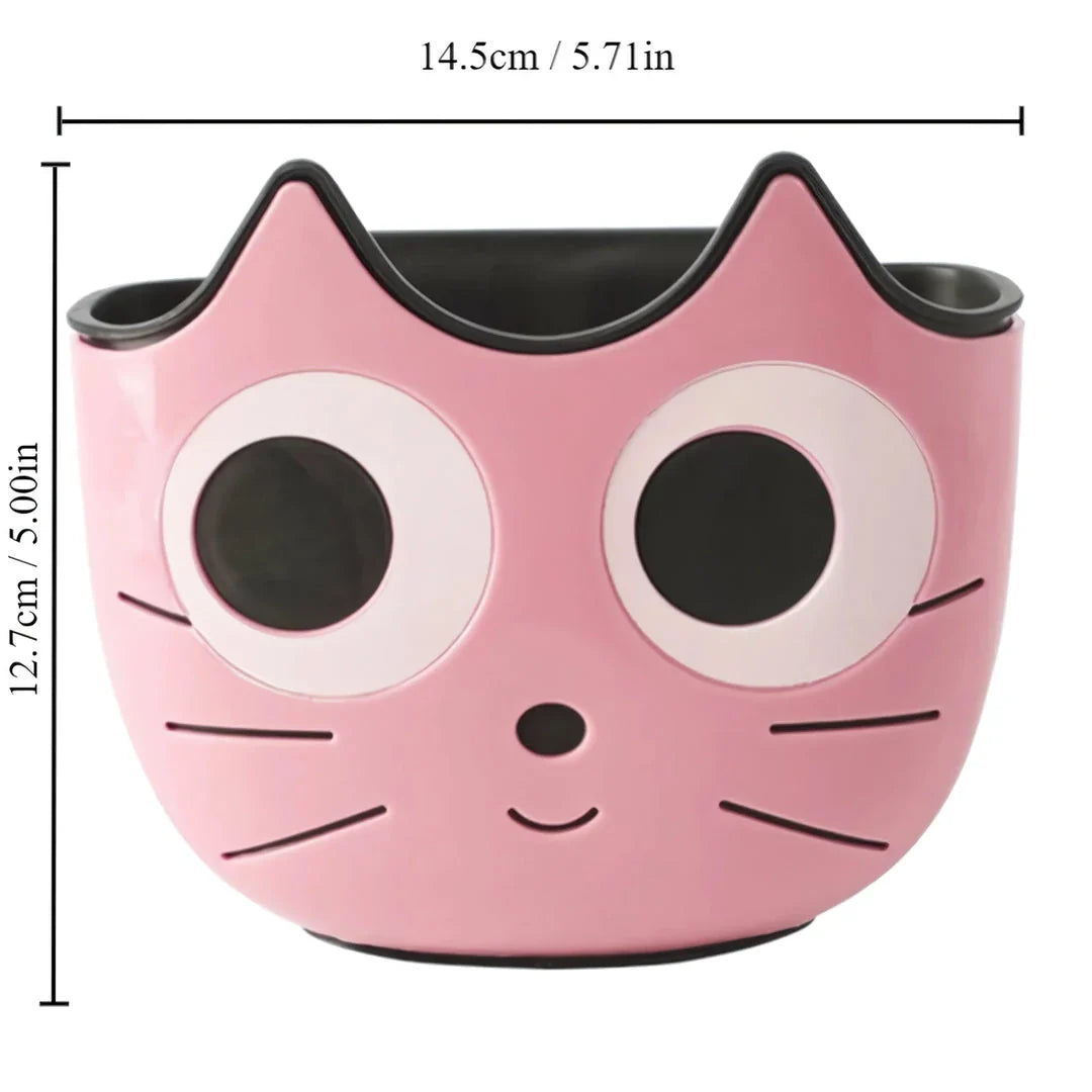 Creative Cartoon Cat Sink Drainage Bag - a charming and functional organiser for keeping your kitchen sink tidy and essentials within reach.