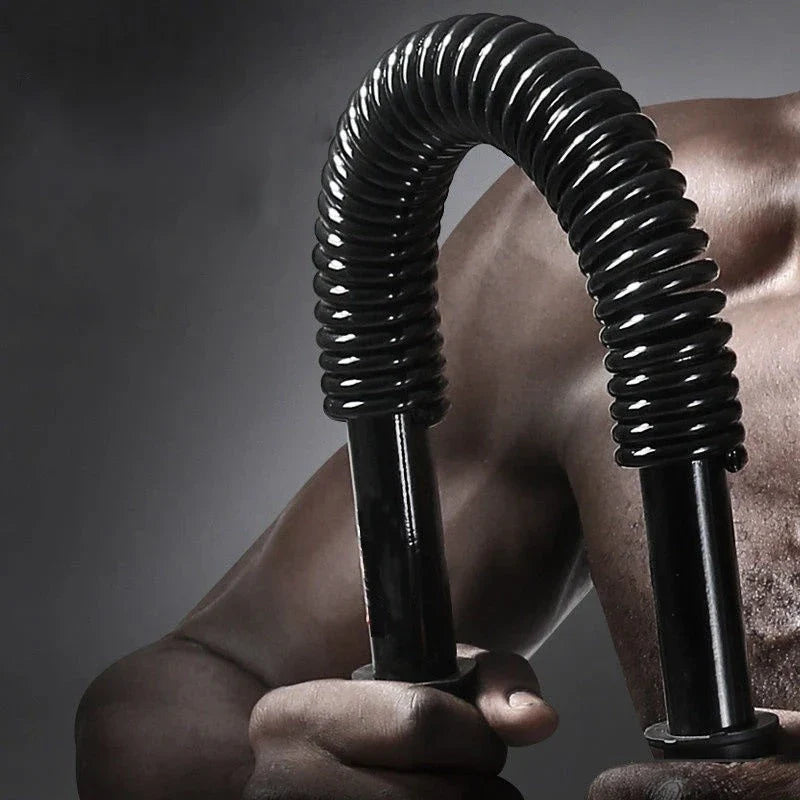 Adjustable spring-loaded arm trainer for targeted chest and arm strengthening exercises