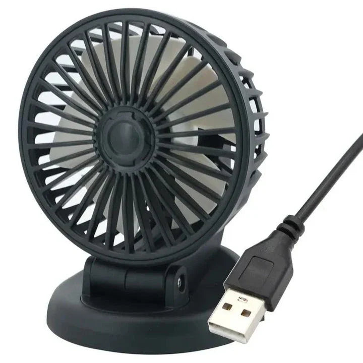 Multi-Angle Rotatable Car Cooling Fan with adjustable airflow and compact design for safe, comfortable driving