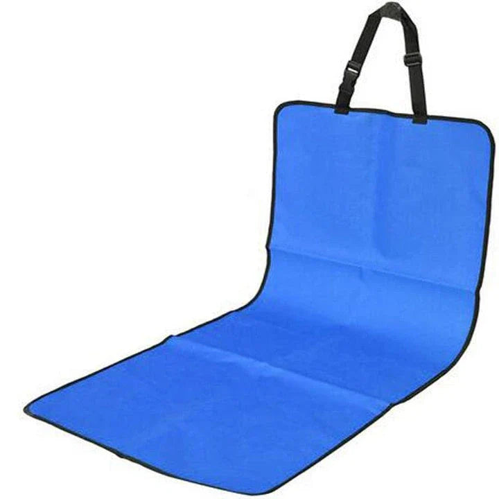 Premium waterproof pet car seat cover in red, designed to protect vehicle's back bench from dirt, fur, and spills