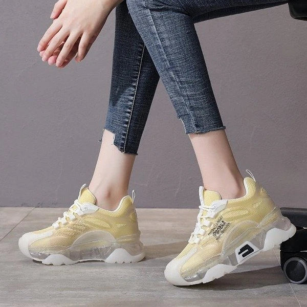 Stylish casual height-boosting shoes for women in a range of colours and sizes