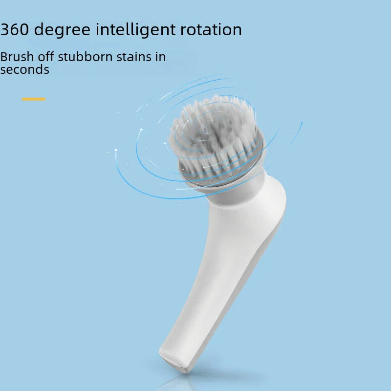 Premium 3-in-1 USB Rechargeable Electric Cleaning Brush with 360° rotation, compact design, and multiple brush heads for versatile household cleaning