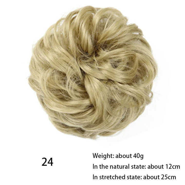 Messy Chignon Donut Hair Bun Pad in Fawn Brown, a versatile hair accessory that provides effortless elegance
