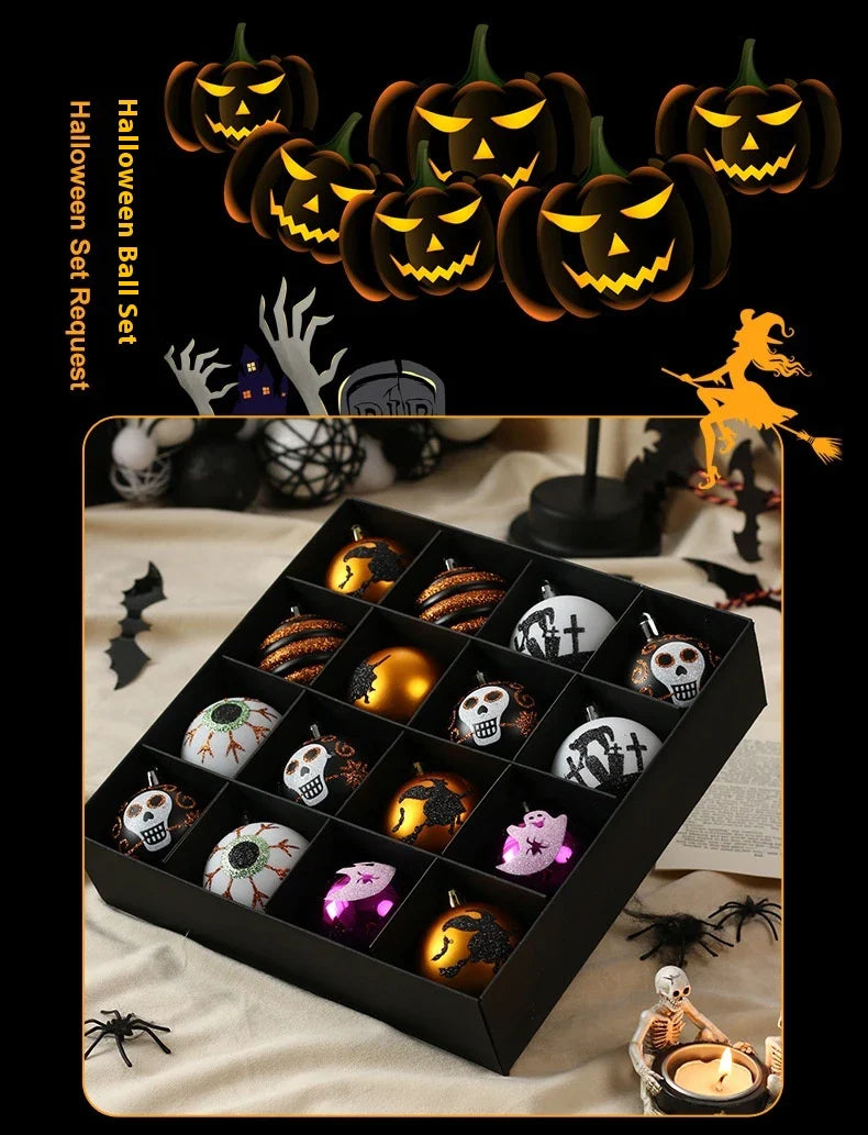 Handcrafted painted ghost pendants in a versatile design for Halloween decor and parties
