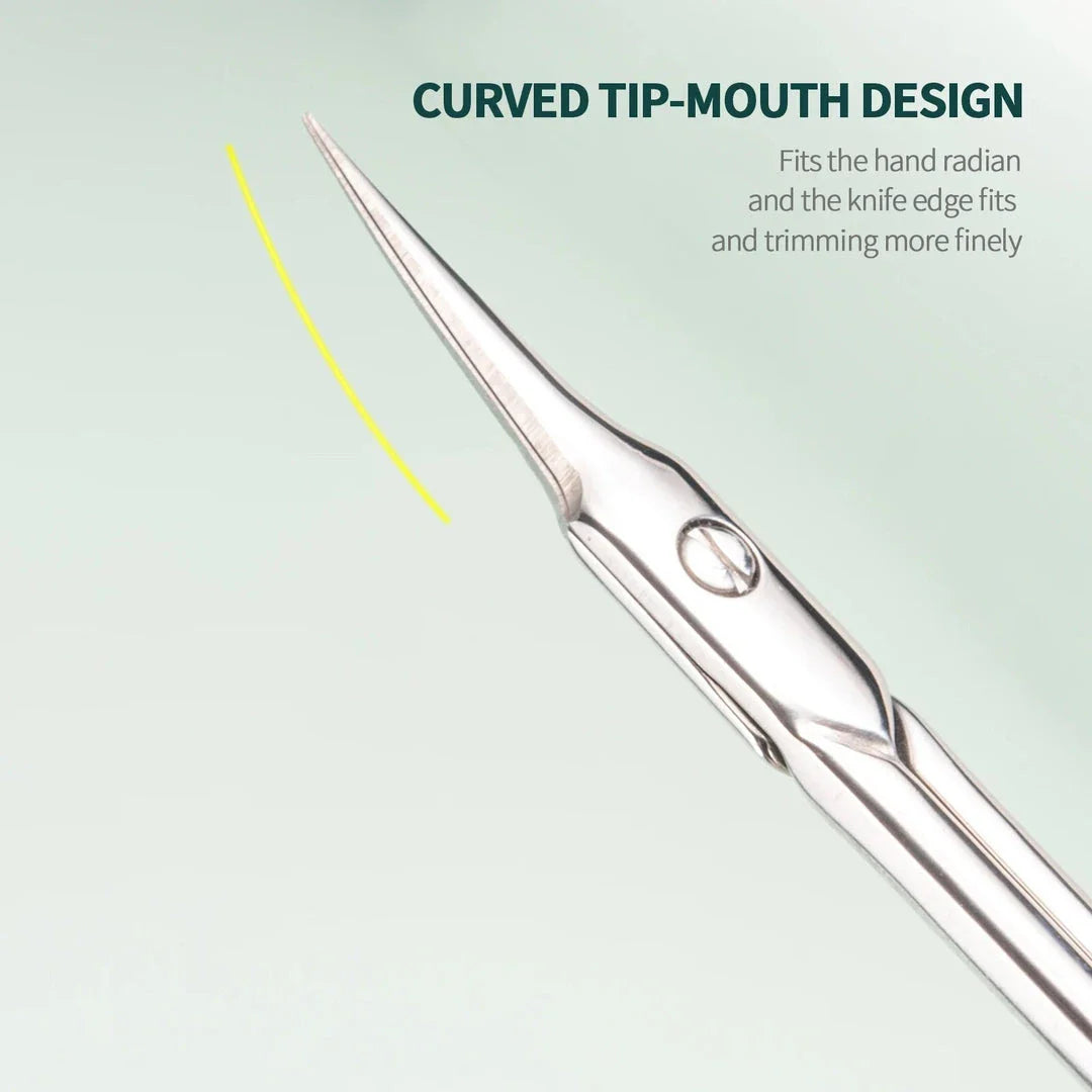 Precision Cuticle Scissors with polished blades and comfortable grip for professional-quality nail care