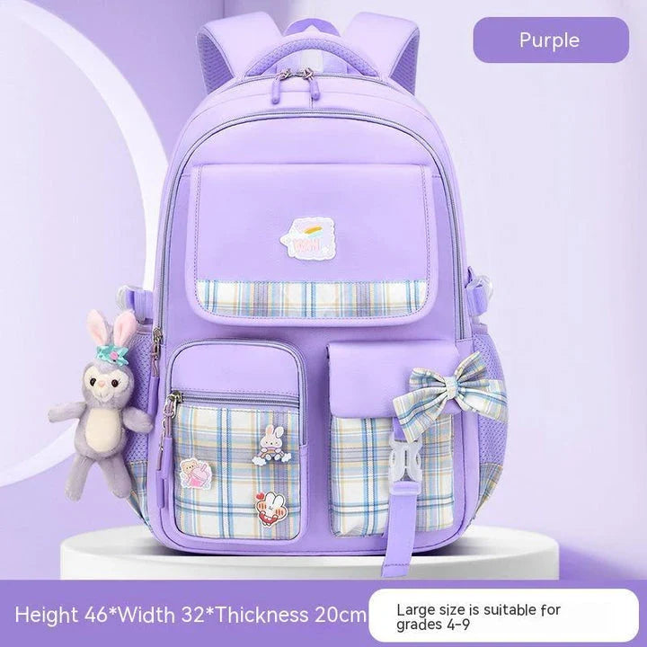 Charming children's backpack with cartoon design, ample capacity, and lightweight nylon construction